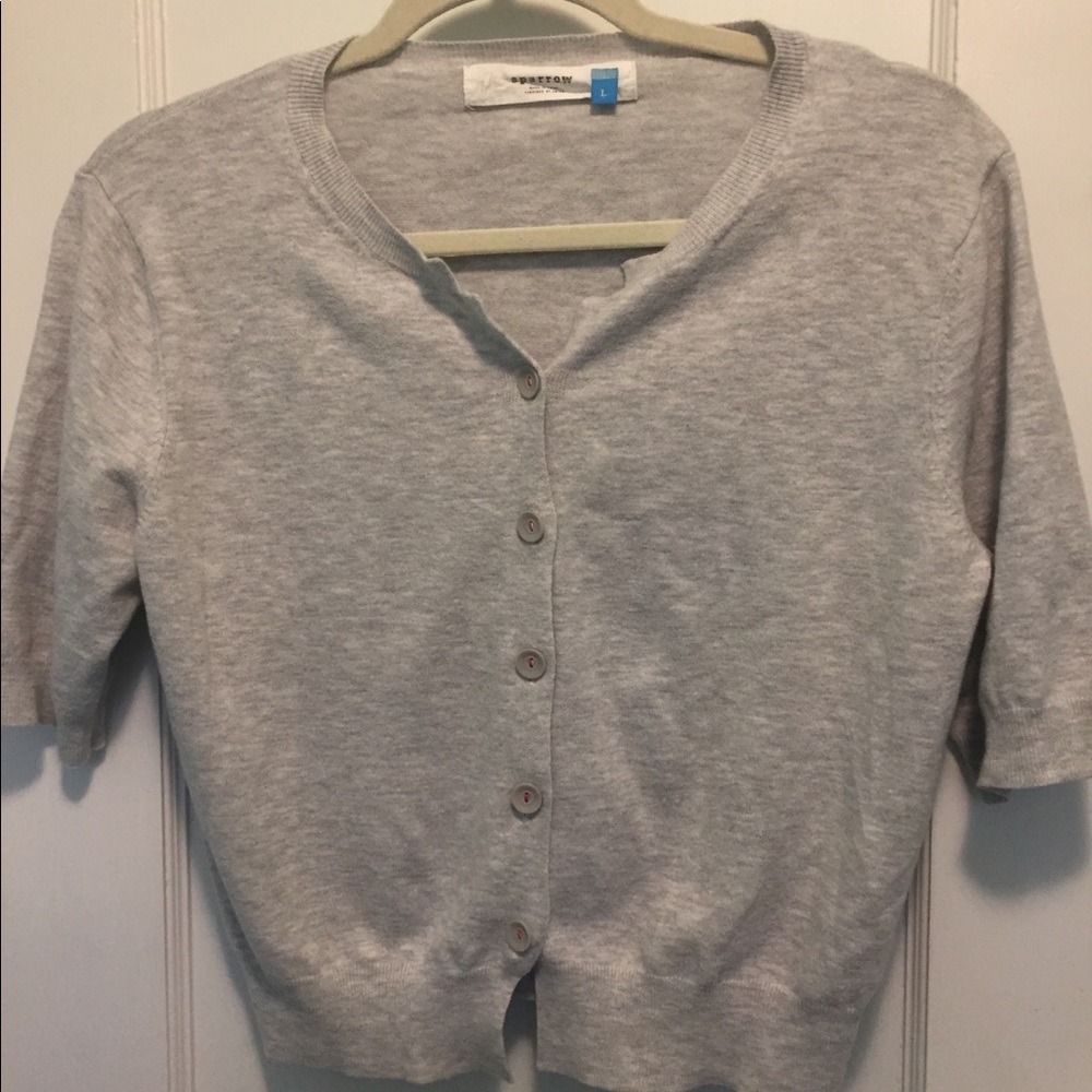 Anthro cropped 3/4 sleeve cardigan